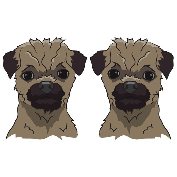 Pugapoo Dog Decal, Dog Lover Decor Vinyl Sticker